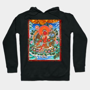 Red Tara Tibetan Buddhist Deity Thangka Hoodie